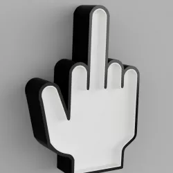 NAMELED FINGER UP - FUCK OFF - LED LAMP