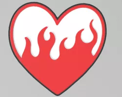 Nameled Heart Flame led lamp