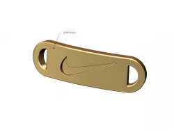 Nike rounded plate tag 3D print model