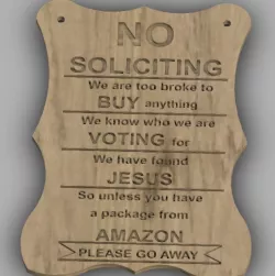 No Soliciting Sign