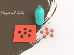 Oak Leaf Polymer Micro Clay Cutter | Digital STL File