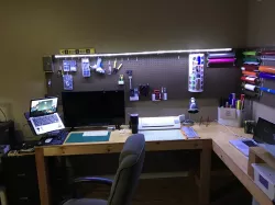 overhead led bracket for pegboard