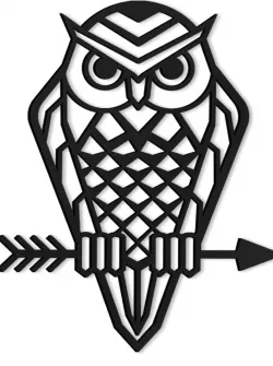 OWL WALL SCULPTURE 2D
