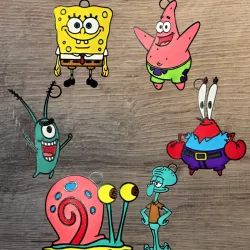 Pack 6 Spongebob Ornaments