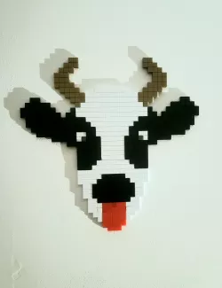 Pixel art cow