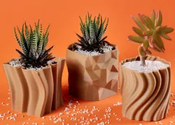Planter - Pot 3-Set (Models: Clover, Geode, Flame)