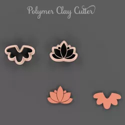 POLYMER CLAY CUTTER  LOTUS - HALF FLOWER