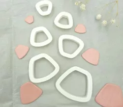 POLYMER CLAY | CUTTERS | POLYMER CLAY TOOLS & SUPPLIES | HANDMADE JEWELLERY | Rounded Trapezoid | SET | BUNDLE | 7 Pieces