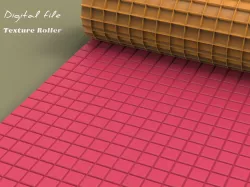 Polymer Clay Seamless Texture Roller | Squares | Digital STL File | Two size patterns