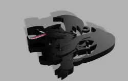 Red Eyes Black Dragon Keychain