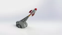 Rocket and smoke