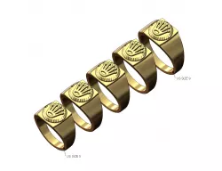 Rolex crown bezel signet ring US sizes 5to9 3D print model