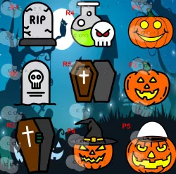 SET #2  DE 9 CORTADORES DE GALLETA DE HALLOWEEN