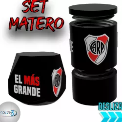 Set Matero River Plate + Mate