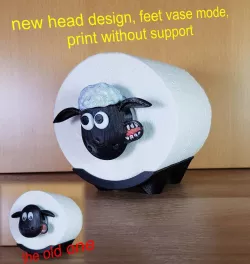 shaun the sheep V2 - new face - toilet roll - easy print