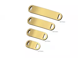 Simple oblong ID bracelet plates miniset 3D print model