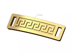 Simple Versace pattern bracelet tag 3D print model