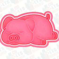 Sleeping piggy cookie cutter *