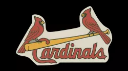 St. Louis Cardinals 2 birds on bat 2D wall hanging