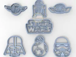 Star Wars Cookie Cutters: Baby Yoda - Stormtrooper - BB8 - R2 D2 -DarthBader