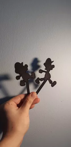 Super Mario and Luigi cake toppers