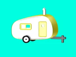 SWEET CARAVAN TRAILER VEHICLE FULL 3D PRINTED