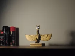 The Egyptian Myth of Isis Desk Clock Sculpture