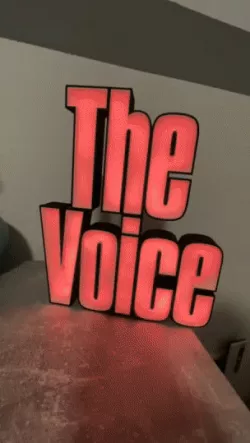 The Voice LED illuminated letters
