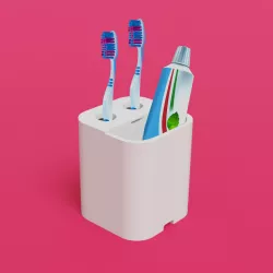 Toothbrush and toothpaste holder