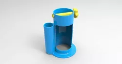 toothpaste squeezer w toothbrush holder