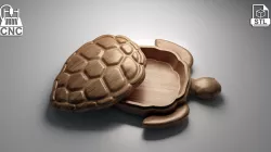Turtle Shaped Jewelry Box - Files for CNC and 3D Printers