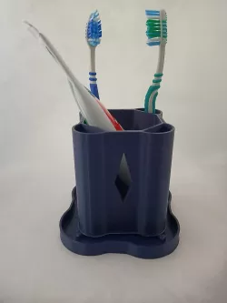 Unique tooth brush and tooth paste holder with drip tray