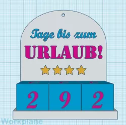 Urlaubs-Countdown dual color