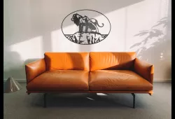 Wall Art :  Simba Lion Family STL OBJ SVG
