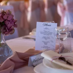 Wedding table number/menu holder