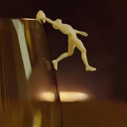 Wine Glass Marker - Football Catch