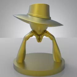 Woman Hat Planter - STL for 3D printing