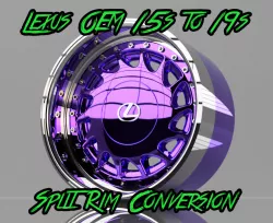 1/24 LEXUS 15" OEM TO 19" SPLIT RIM CONVERSION