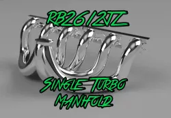 1/24 RB26/2JZ Exhaust Manifold (Tamiya, Hobby Design)