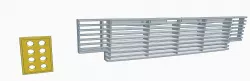 10 fin Billet type grill for RC4WD Chevy Blazer body