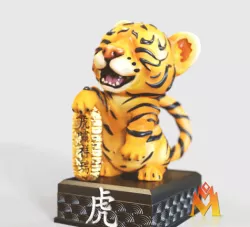 2022 YEAR OF THE TIGER (Standing pose VERSION) -GOOD LUCK SCULPTURE -GIFT/SOUVENIR -LUNAR NEW YEAR