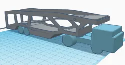 4 car hauler trailer for matchbox Ford c-900 truck