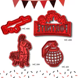 4 Fortnite 3D Cutter Moulds / 4 Cookie cutters