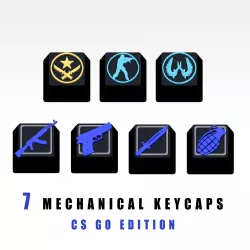 7 Keycaps for mechanical keyboard - CS GO Edition