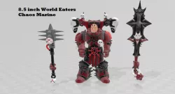 8.5 inch Custom Chaos Space Marine (World Eaters)