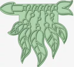 Arrow feather cookie cutter