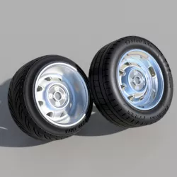 ATS CUP 14 inch rims and two tires for diecasr and rc scale models