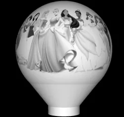Beautiful lithophane princess lamps