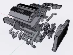 BMW M50B25 Engine 1/24