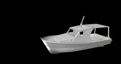 boat italian cabinate fishing boat